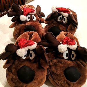 Fun "Moose" slippers for Christmas